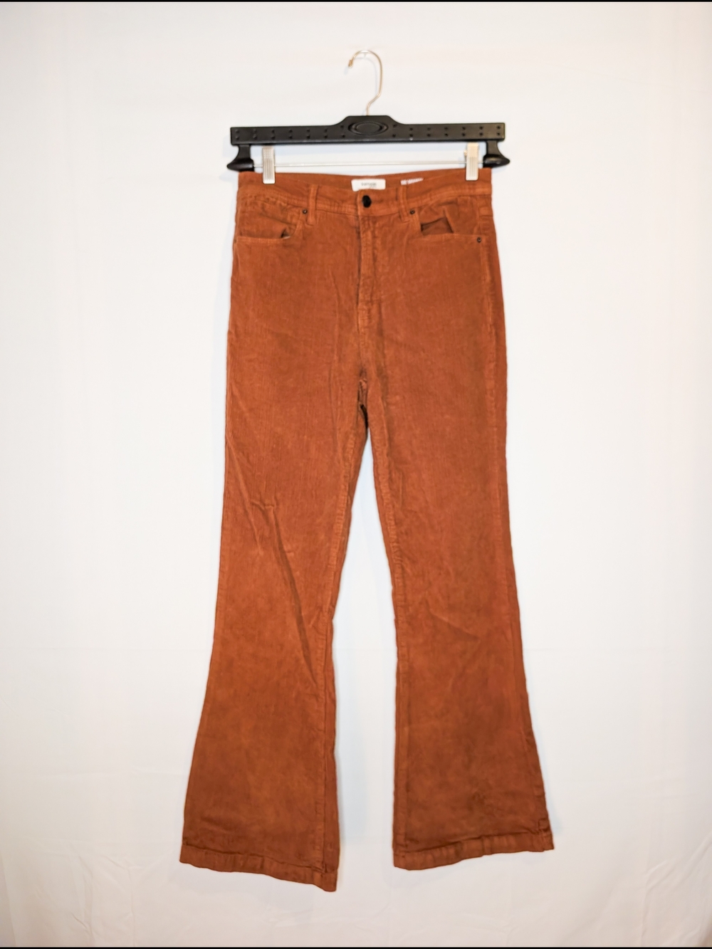 Kensie The Savannah High Rise Corduroy Flare Pants - Rust